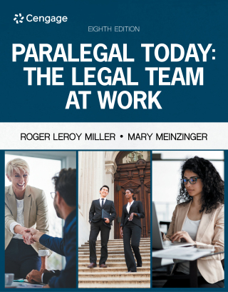 Cover image: Paralegal Today: The Legal Team at Work 8th edition 9780357454053