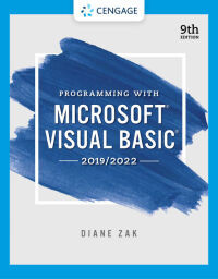 Immagine di copertina: Programming With Microsoft Visual Basic 2019/2022 9th edition 9780357674000