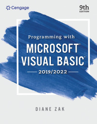 Immagine di copertina: Programming With Microsoft Visual Basic 2019/2022 9th edition 9780357674000