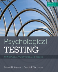 Cover image: Psychological Testing: Principles, Applications, and Issues 9th edition 9781337098137