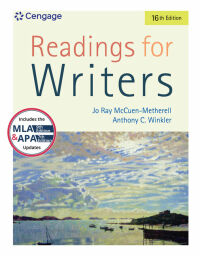 Cover image: Readings for Writers (w/ APA7E & MLA9E Updates) 16th edition 9781337902311