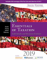 Cover image: South-Western Federal Taxation 2019: Essentials of Taxation: Individuals and Business Entities 22nd edition 9781337702966