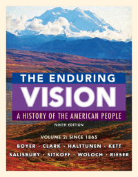 Cover image: The Enduring Vision, Volume II: Since 1865 9th edition 9781337113779