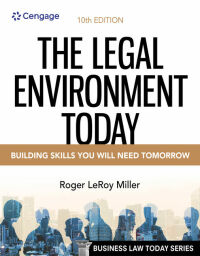Titelbild: The Legal Environment Today 10th edition 9780357635520
