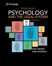 Omslagafbeelding: Wrightsman's Psychology and the Legal System 9th edition 9781337570879