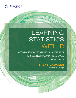 Cover image: WebAssign R Manual for Devore's Probability and Statistics for Engineering and the Sciences, Single-Term Instant Access 9th edition 9780357746950