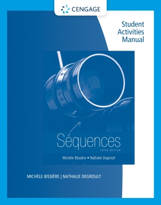 Cover image: Student Activities Manual for Bissiere's Sequences 3rd edition 9781305105645