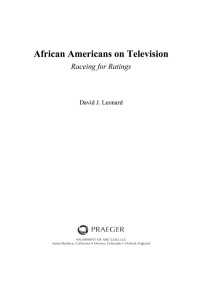 Imagen de portada: African Americans on Television 1st edition 9780275995140