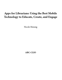 Immagine di copertina: Apps for Librarians 1st edition 9781610695305
