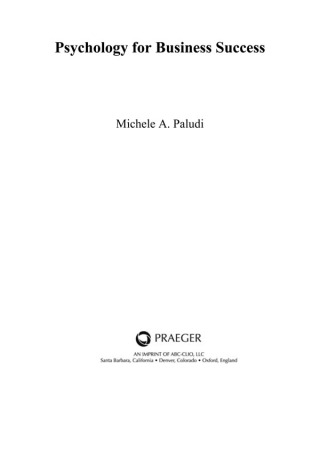Imagen de portada: Psychology for Business Success [4 volumes] 1st edition 9780313398032