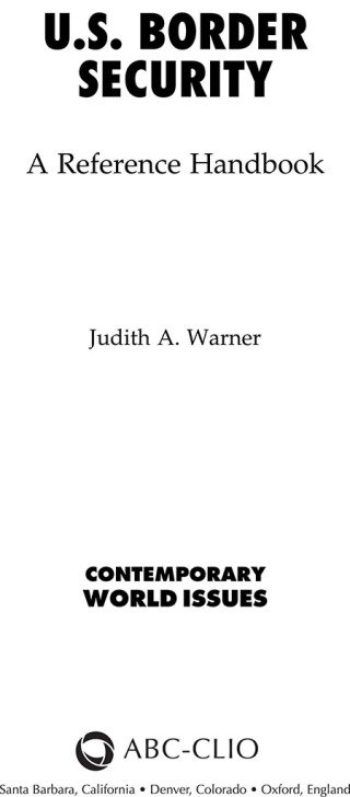 Cover image: U.S. Border Security 1st edition 9781598844078