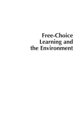 表紙画像: Free-Choice Learning and the Environment 1st edition 9780759111233