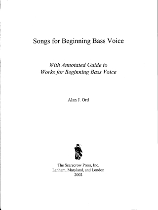 Cover image: Songs for Beginning Bass Voice 1st edition 9780810841239