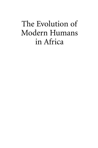 Imagen de portada: The Evolution of Modern Humans in Africa 1st edition 9780759101180