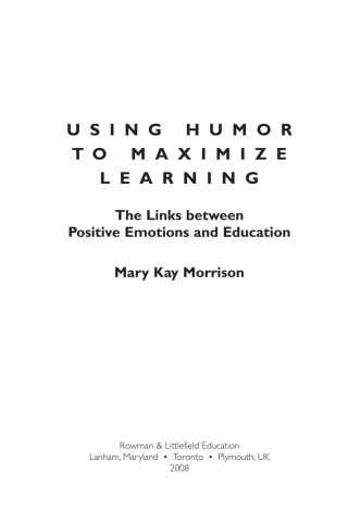 Cover image: Using Humor to Maximize Learning 1st edition 9781578867325
