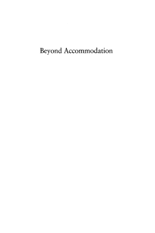 Imagen de portada: Beyond Accommodation 1st edition 9780847692699