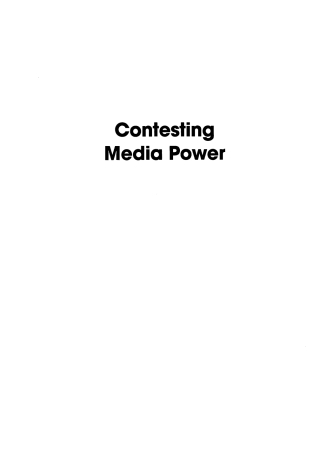 Cover image: Contesting Media Power 1st edition 9780742523845
