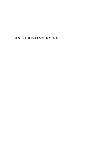 Imagen de portada: On Christian Dying 1st edition 9780742534643