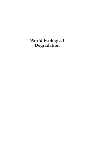 Imagen de portada: World Ecological Degradation 1st edition 9780759100305