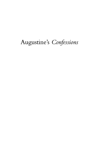 Imagen de portada: Augustine's Confessions 1st edition 9780742542310