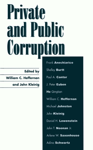 Imagen de portada: Private and Public Corruption 1st edition 9780742534926