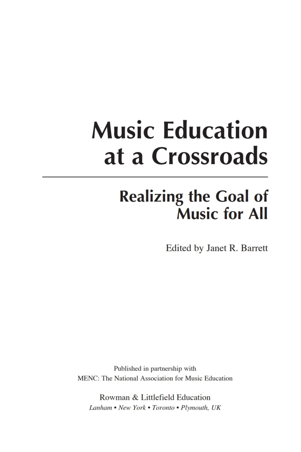ISBN 9781607092032 product image for Music Education at a Crossroads - 1st Edition (eBook Rental) | upcitemdb.com
