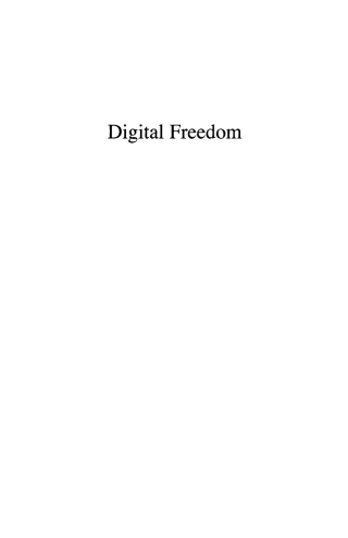 Imagen de portada: Digital Freedom 1st edition 9780742555730
