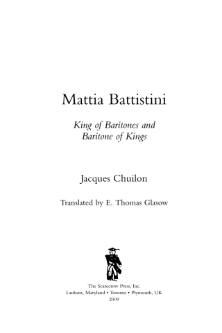Imagen de portada: Mattia Battistini 1st edition 9780810861442