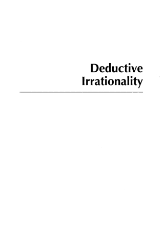 表紙画像: Deductive Irrationality 1st edition 9780739116241