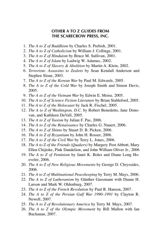 Cover image: The A to Z of Mormonism 1st edition 9780810868977