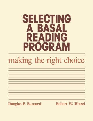 Imagen de portada: Selecting a Basal Reading Program 1st edition 9780877626336