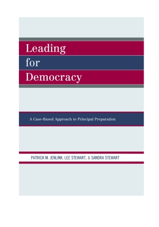 Imagen de portada: Leading For Democracy 1st edition 9781607093497