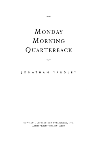 Cover image: Monday Morning Quarterback 1st edition 9780847697403