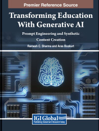 Omslagafbeelding: Transforming Education With Generative AI: Prompt Engineering and Synthetic Content Creation 9798369313510