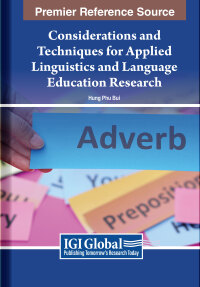 Cover image: Considerations and Techniques for Applied Linguistics and Language Education Research 9798369364826