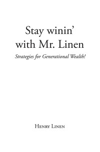 Cover image: Stay winin’ with Mr. Linen 9798369408001