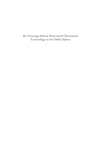 صورة الغلاف: Re-Visioning African Pentecostal-Charismatic Ecclesiology in the Public Sphere 9798385210497