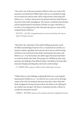 Cover image: Atonement and the Logic of Resurrection in Hebrews 9:27–28 9798385218868