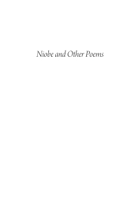 صورة الغلاف: Niobe and Other Poems 9798385224654