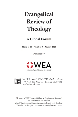 Cover image: Evangelical Review of Theology, Volume 48, Number 3 9798385228546