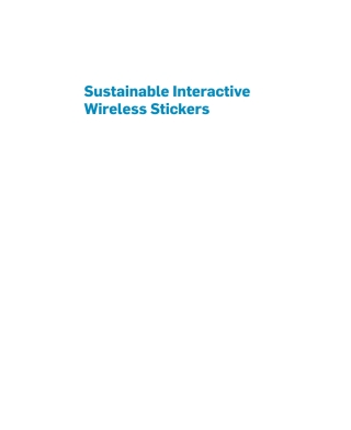 Cover image: Sustainable Interactive Wireless Stickers 9798400713743