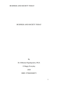 Cover image: Business and Society Today 1st edition B08KSHMNDY