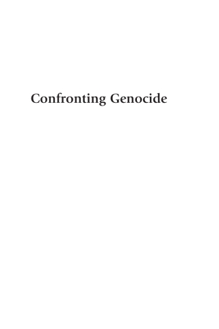 Imagen de portada: Confronting Genocide 1st edition 9780739135891