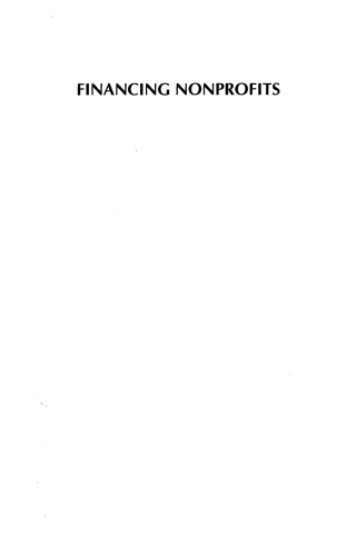 Cover image: Financing Nonprofits 1st edition 9780759109889