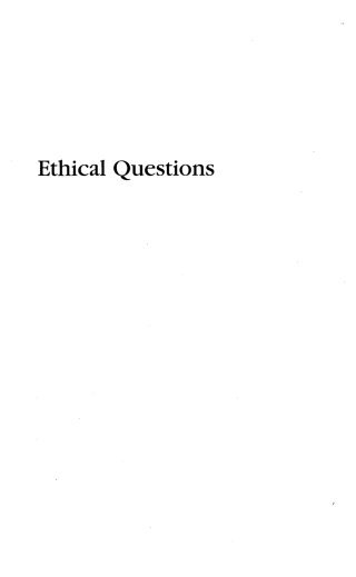 Cover image: Ethical Questions 1st edition 9780742513129