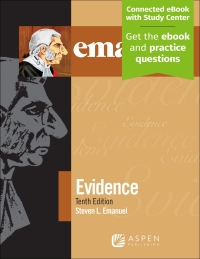 Cover image: Emanuel Law Outlines for Evidence 10th edition 9781543807608