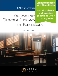 Cover image: Fundamentals of Criminal Law and Procedure for Paralegals 3rd edition 9781543858600