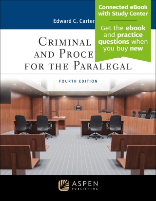 Imagen de portada: Criminal Law and Procedure for the Paralegal 4th edition 9781543847307