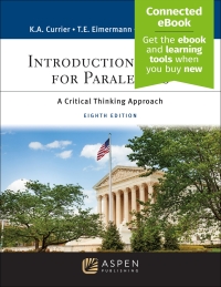 Cover image: Introduction to Law for Paralegals 8th edition 9781543858471