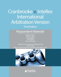 Omslagafbeelding: Cranbrooke v. Intellex, International Arbitration Version 9781601567086